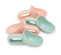 Orsina Set Of 4 Mini Scoops, For Daily Kitchen Use Kitchen Scoops, Dessert Table Scoops In Green And Pink Finish