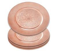 Orsina Set Of 4 Redbud Rose Gold Charger Plates