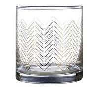 Premier Housewares Jazz Tumbler Glasses, Gold, 9 x 9 x 9 cm, Set of 4