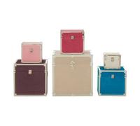 Premier Housewares Fur Effect Storage Trunks - Set of 6