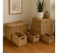 Lidi Set Of Six Water Hyacinth Storage Baskets.