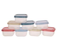 Orsina Set Of Eight Multicolour Mini Storage Containers, 100Ml Capacity, Bpa-Free Plastic With Secure Snap-On Lids