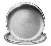 Orsina Set of Four 33cm Dia Radiance Silver Decorative Chargers Orsina Silver