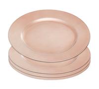 Orsina Set Of Four 33Cm Dia Rose Gold Flat Style Charger Plates