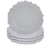Orsina Set Of Four 33Cm Dia White Reef Charger Plates