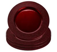 Orsina Set Of Four 33Cm Paxton Red Pebble Effect Charger Plates