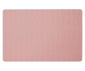 Orsina Set Of Four Blue Placemats, Contemporary Heat Resistant Dining Mats, Stylish Stainless Steel Foil Accent in Pink Orsina Pink