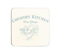 Orsina Set Of Four Country Kitchen Coasters Cork in White Orsina White