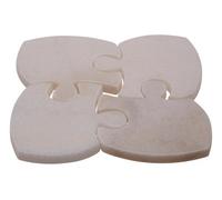 Premier Housewares Placemats and Coaster Marble Jigsaw Table Mats And Coasters Set Of 4 Practical White Coasters Stylish Coasters 17 x 1 x 17