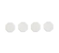 Interiors by PH Set Of Four White Marble Octagonal Coasters