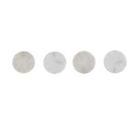 Orsina Set Of Four White Marble Rustic Edge Coasters, Durable Natural Stone Coasters For Home