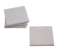 Set of 4 White Marble Coasters 10x10 cm