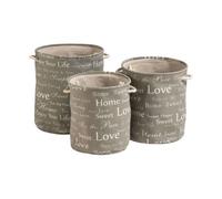 Orsina Set Of Three Canvas Round Laundry Hampers
