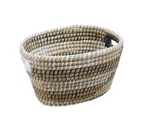Interiors by Premier Set Of Three Oval Straw Baskets