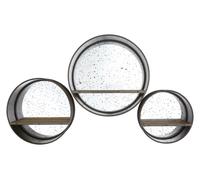 Orsina Set Of Three Trinity Wall Mirrors in Silver Orsina Silver