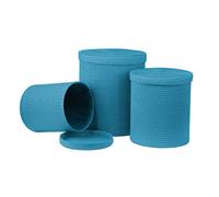 PP Storage Set Of Three Turquoise Laundry Baskets Premier Housewares Blue One Size