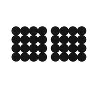 Premier Housewares 1203551 Circle Design Placemats - Set of 2, Black