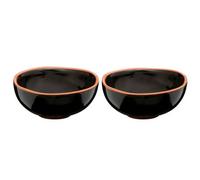Orsina Set Of Two Calisto Black Glazed Mini Bowls