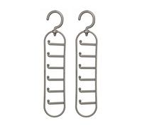 Orsina Set Of Two Indigo Plastic Tie Organiser, Practical Tie Drawer Dividers, Tie Storage Organiser, Tie Hanger in Grey Orsina Grey