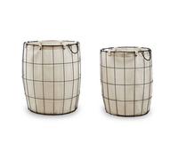 Maison by Premier Set Of Two Matte Black Laundry Baskets