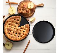 Orsina Set of Two Non Stick Baking Dishes, Removable Base Baking Pans, Oven Proof Cake Tins in Assorted Sizes in Black Orsina Black