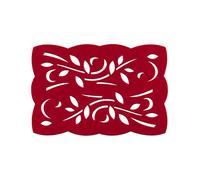 Premier Housewares Red Felt Leaf Design Placemats - Set of 2