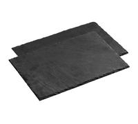 Orsina Set Of Two Slate Rectangular Placemats in Grey Orsina Grey