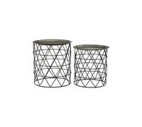 Orsina Set Of Two Templar Zinc And Black Iron Tables