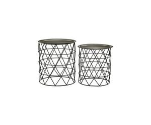 Orsina Set Of Two Templar Zinc And Black Iron Tables