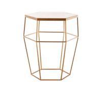 Orsina Shalimar Hexagonal Marble Top Side Table
