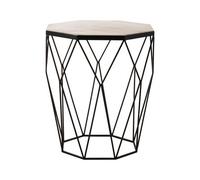 Orsina Shalimar Octagon Matte Black Side Table