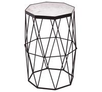 Orsina Shalimar Octagonal Black Finish Side Table Orsina Black