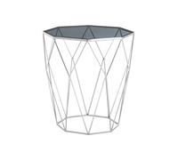 Orsina Shalimar Octagonal Silver Side Table