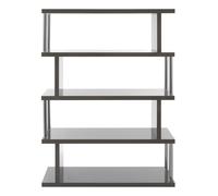 Orsina Shelf Design 4 Tier White Gloss Wide Shelf Unit, Contemporary Large Shelving Unit, Durable Standing Shelves in Grey Orsina Grey