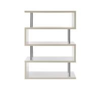 Orsina Shelf Design 4 Tier White Gloss Wide Shelf Unit, Contemporary Large Shelving Unit, Durable Standing Shelves Orsina White