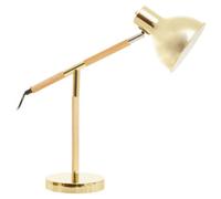 Orsina Shiny Brass Finish Table Lamp, Adjustable Height Lamp, Easy-To-Use Table Brass Lamp, Focused Office Lamp