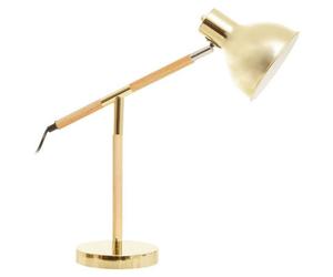Orsina Shiny Brass Finish Table Lamp, Adjustable Height Lamp, Easy-To-Use Table Brass Lamp, Focused Office Lamp