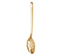 Orsina Shiny Copper Finish Slotted Spoon, Unique Stainless Steel Holed Spoon, Luxe Slotted Spoon With Long Handle in Gold Orsina Gold