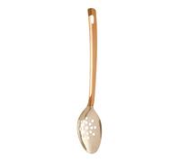 Orsina Shiny Copper Finish Slotted Spoon, Unique Stainless Steel Holed Spoon, Luxe Slotted Spoon With Long Handle Orsina Copper