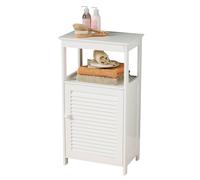 Orsina Shutter White Wood Floor Cabinet Orsina White