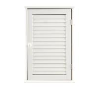 Premier Housewares Bathroom Wall Cabinet with Single Shutter Door, 57 x 39 x 17 cm - White