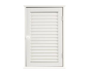 Orsina Shutter White Wood Wall Cabinet