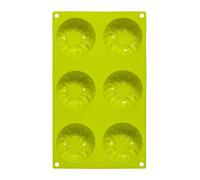 Orsina Silicone 6 Daisy Lime Green Cake Mould, Flexible Non-Stick Silicone Tray, Heat Resistant Up to 230°C Orsina Green