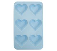 Orsina Silicone Blue Heart Shape Cake Mould, Nonstick Silicone Muffin Tray, Symmetrical Portions