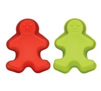 Orsina Silicone Set Of Two Gingerbread Men Cake Moulds.