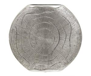 Orsina Silva Large Oak Effect Silver Finish Vase