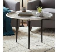 Orsina Silva Oak Effect Silver Top Coffee Table Orsina Silver
