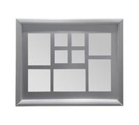 Orsina Silver 9 Photo Multi Photo Frame,bedroom Display Piece,polyresin Image Holder,wall Frame With Hanging Hooks