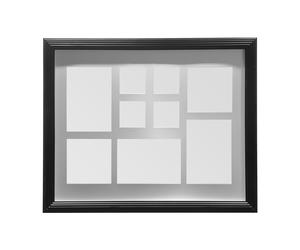 Orsina Silver 9 Photo Multi Photo Frame, Bedroom Display Piece, Polyresin Image Holder, Wall Frame With Hanging Hooks in Black Orsina Black