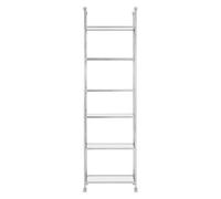 Orsina Silver Cross Design Bookshelf,decorative Metallic Shelves,storage Kid's Room Ladder Shelf,corner Shelf Unit